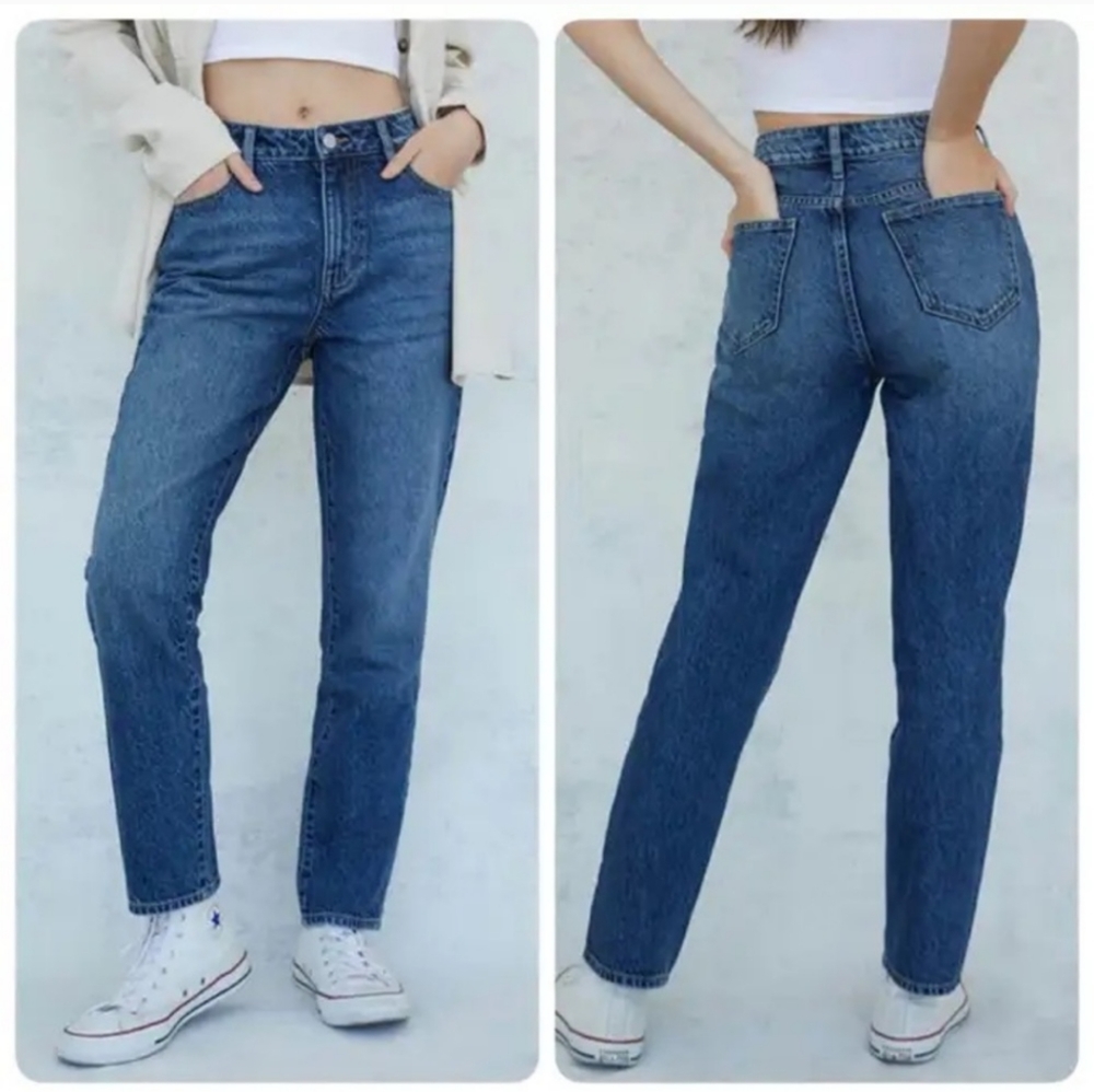 (nwt) pacsun mom jeans - dark blue